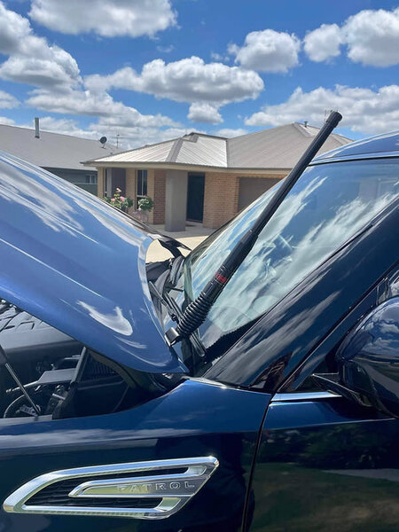 GMF 4x4 Bonnet Mount Antenna Bracket - Suit Nissan Patrol Y62 S5 2020+