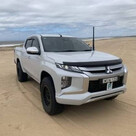 GMF 4x4 Bonnet Mount Antenna Bracket - Suit Mitsubishi MR Triton and QE Pajero Sport Passenger Side