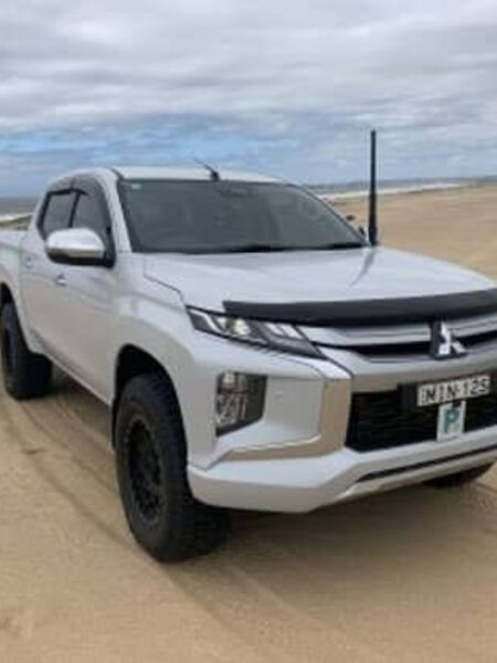 GMF 4x4 Bonnet Mount Antenna Bracket - Suit Mitsubishi MR Triton and QE Pajero Sport Passenger Side