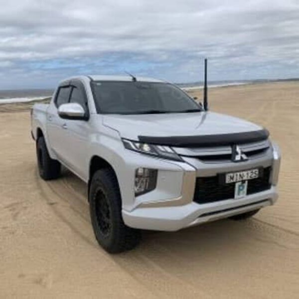 GMF 4x4 Bonnet Mount Antenna Bracket - Suit Mitsubishi MR Triton and QE Pajero Sport Passenger Side