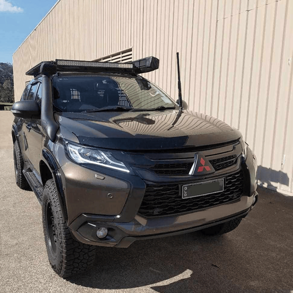 GMF 4x4 Bonnet Mount Antenna Bracket - Suit Mitsubishi MR Triton and QE Pajero Sport Passenger Side