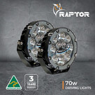 Ultravision Raptor 70 LED 7″ Driving Light (Pair) Inc harness - 5700k