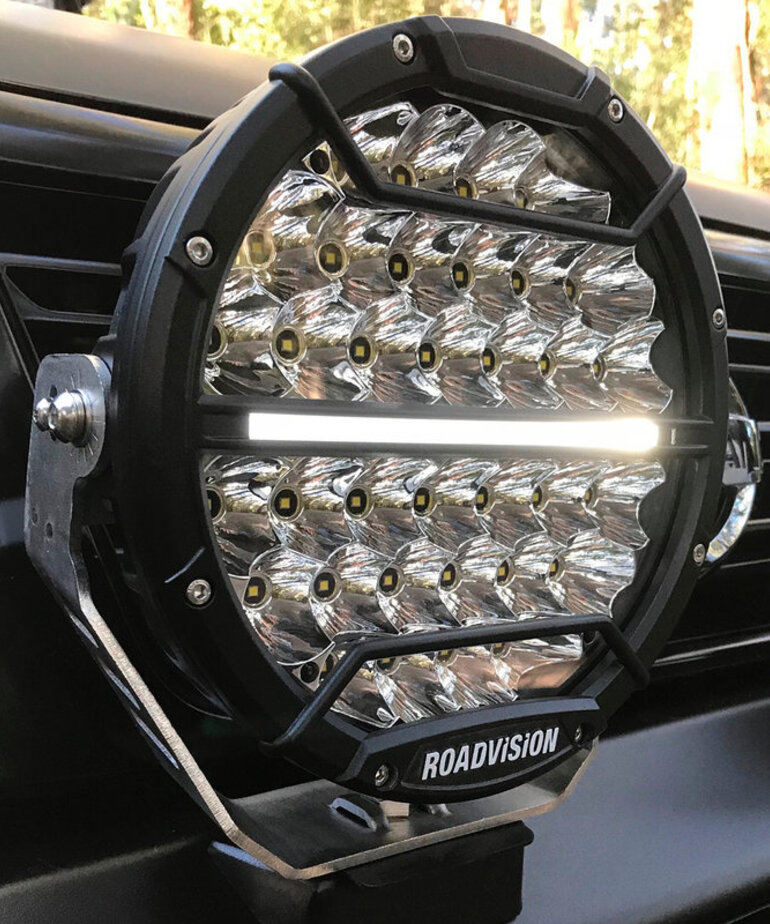 Roadvision Dominator LED Driving Light 9'' DL Series GEN2 Spot Beam 932V with Daylight Strip