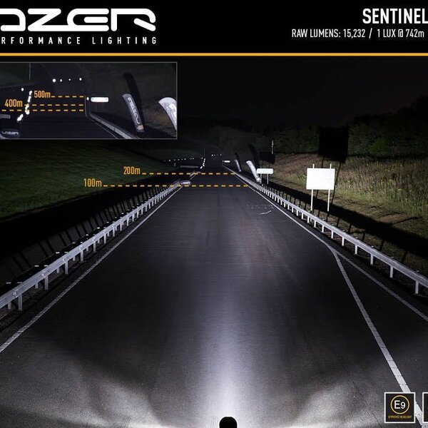 Lazer Lamps Sentinel Elite - Wide Mount LED Driving Light w/out Position Light