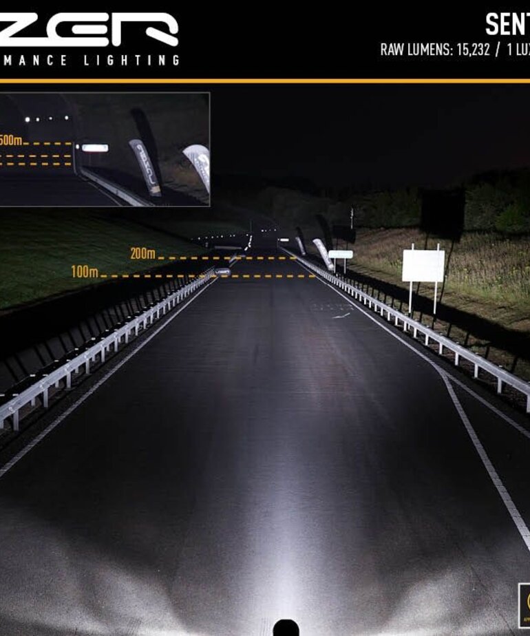 Lazer Lamps Lazer Lamps Sentinel Elite - Wide Mount LED Driving Light w/out Position Light