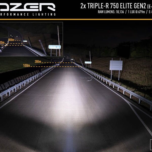Lazer Lamps  LAND ROVER DEFENDER (2020+) GRILLE KIT - TWIN TRIPLE-R 750 Elite