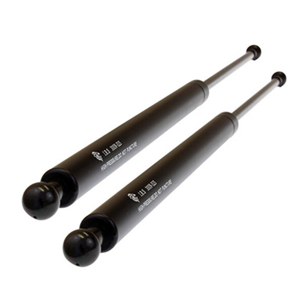 Gas Struts - Pair - 8mm dia. shaft, 18mm dia. tube, 208mm stroke, 290mm tube length, 501mm overall length - 300nm