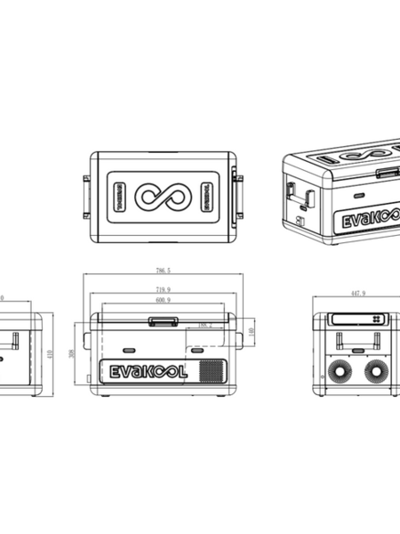Evakool DownUnder 50L Dual Zone Fridge/Freezer