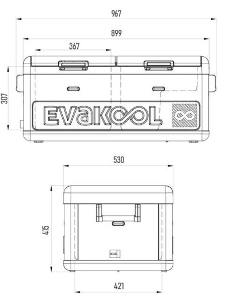 Evakool DownUnder 80L Dual Zone Fridge/Freezer