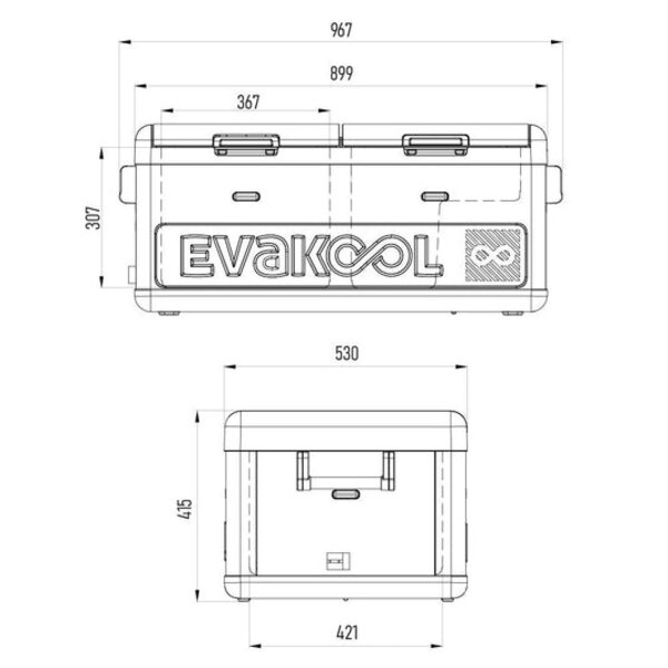 Evakool DownUnder 80L Dual Zone Fridge/Freezer