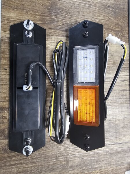 The 4wd Zone Bullbar Indicator/Parker LED Indicator/Park Lights and Infill Plates - Black - Pair