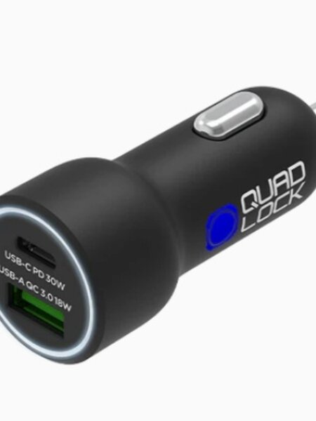Quadlock Dual USB 12v Car Charger