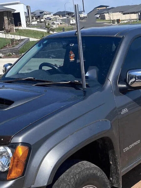 GMF 4x4 Bonnet Aerial UHF Antenna Bracket - Suit Holden Colorado/D-Max 2007-2011 - Passenger Side