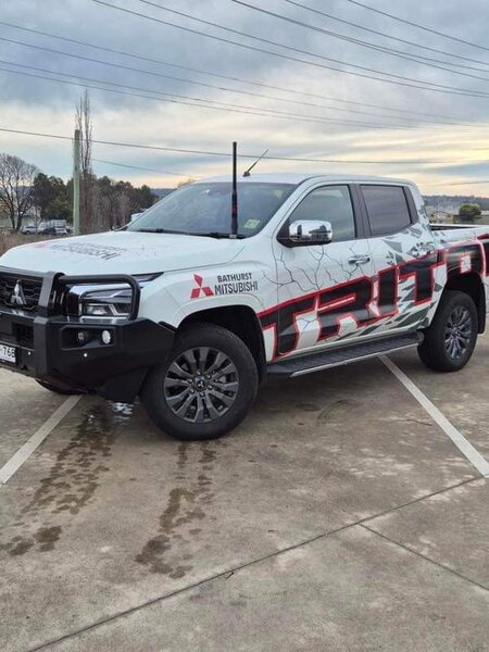 GMF 4x4 Triton MV 2024+ UHF Antenna Bonnet Bracket - Passenger Side