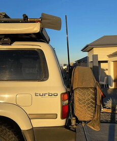 GMF 4x4 - Landcruiser LC80 Aerial UHF Antenna Tailgate Bracket Passenger Side