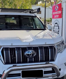 GMF 4x4 Bonnet Hinge Mounted UHF Antenna Bracket - Suit 120 Series Toyota Prado - Passenger