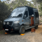 GMF 4x4 Bonnet Hinge Mounted UHF Antenna Bracket - Suit Mercedes Sprinter Van 2019+ - Passenger