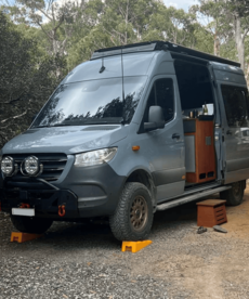 GMF 4x4 Bonnet Hinge Mounted UHF Antenna Bracket - Suit Mercedes Sprinter Van 2019+ - Passenger