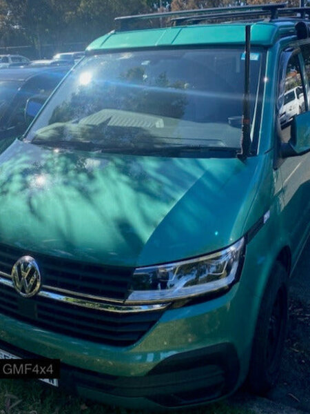 GMF 4x4  VW Bonnet Hinge UHF Antenna Mount - Suit VW Transporter Citvan & Multivan T5/T6 2007-2022 UHF Antenna Bonnet Bracket - Passenger