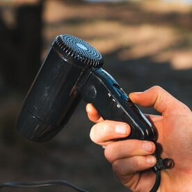 Wildtrack - 12Volt Portable Hair Dryer, Compact 2 Speed, 1.2m Cable