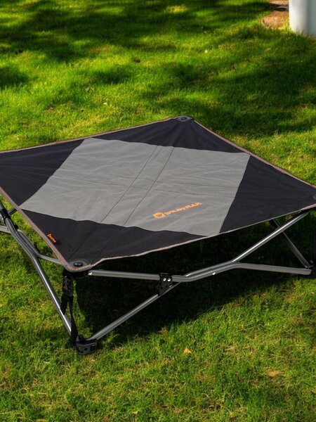 Wildtrack - XL Deluxe Pet Bed, Foldable, Removable & Washable Cover, Adjustable Tension Straps, Carry Bag with Shoulder Strap