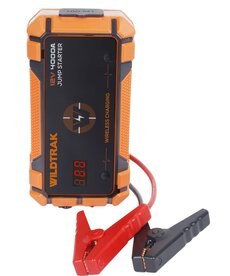 Wildtrack - Heavy-Duty 4000A 28KMAH HP Lithium Car & 4WD Jump Starter (Petrol & Diesel) with Case, USB C Port & Wireless Charging