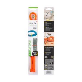 Nite Ize Gear Tie Reusable Rubber Twist Tie 24 in - 2 Pack - Bright Orange