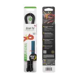 Nite Ize Gear Tie Reusable Rubber Twist Tie 18 in - 2 Pack - Black
