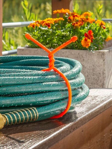 Nite Ize Gear Tie Reusable Rubber Twist Tie 12in - 2 Pack - Bright Orange