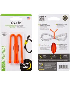 Nite-Ize Gear Tie Reusable Rubber Twist Tie 6 in - 2 Pack - Bright Orange Nite-Ize Gear Tie Reusable Rubber Twist Tie 6 in - 2 Pack - Bright Orange