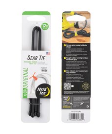 Nite Ize Gear Tie Reusable Rubber Twist Tie 12 inches - 2 Pack - Black Nite Ize Gear Tie Reusable Rubber Twist Tie 12 inches - 2 Pack - Black
