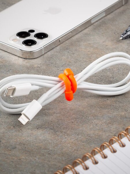 Nite-Ize Gear Tie Reusable Rubber Twist Tie 6 in - 2 Pack - Black
