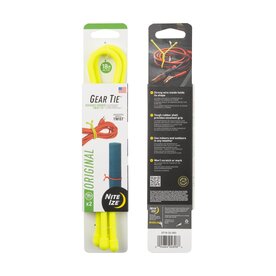 Nite-Ize Gear Tie Reusable Rubber Twist Tie 18 in - 2 Pack - Neon Yellow
