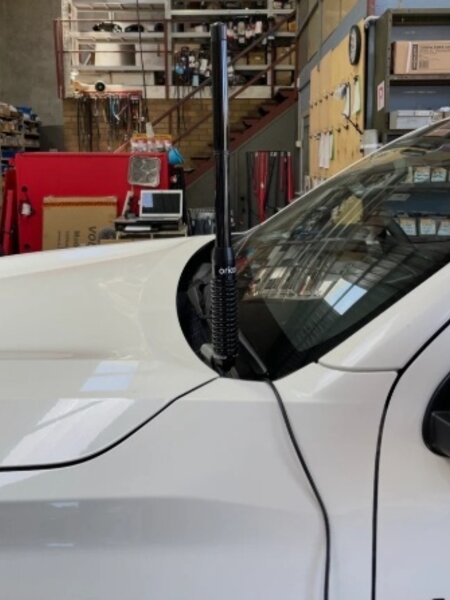 GMF 4x4 Bonnet Hinge Antenna Mount - Suit N90 2026+ Toyota Hilux - Passenger Side