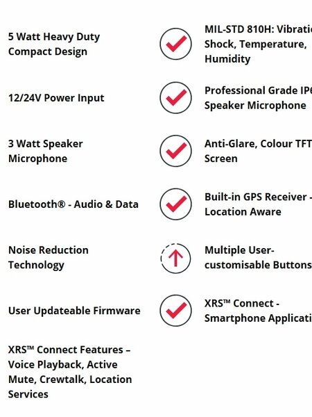 GME XRS-375C Connect Heavy Duty Compact UHF Radio