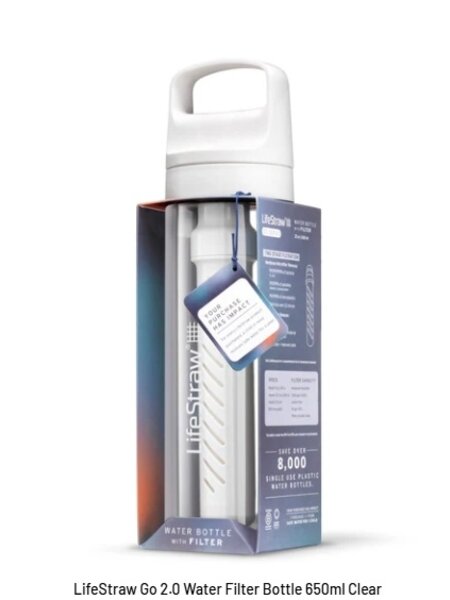 LifeStraw LifeStraw Go 2.0 Water Filter Bottle 650ml - Clear