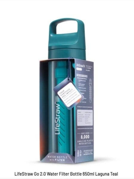 LifeStraw LifeStraw Go 2.0 Water Filter Bottle 650ml - Laguna Teal