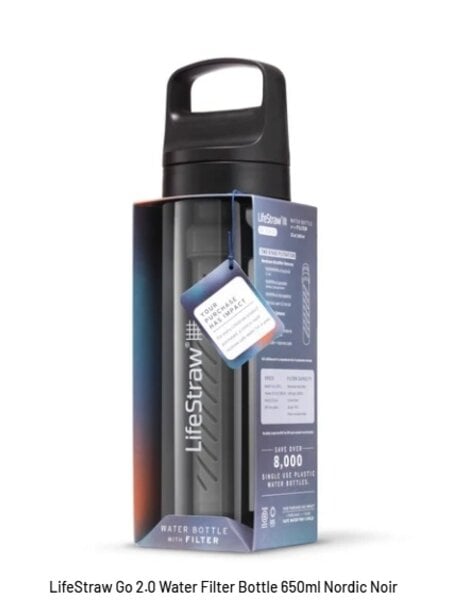 LifeStraw LifeStraw Go 2.0 Water Filter Bottle 650ml - Nordic Noir
