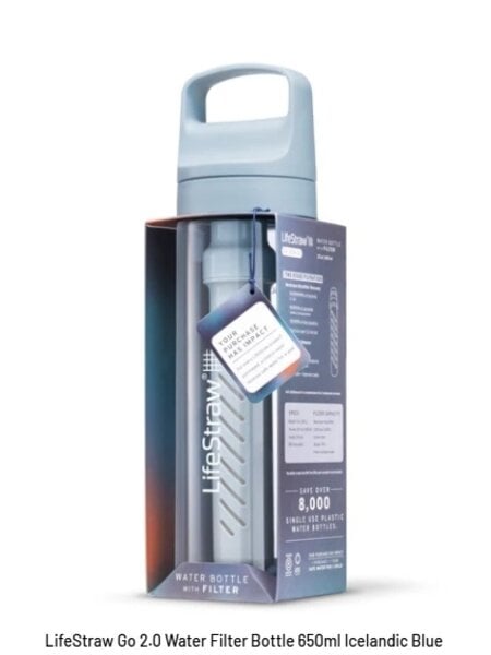 LifeStraw LifeStraw Go 2.0 Water Filter Bottle 650ml - Icelandic Blue