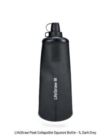 LifeStraw LifeStraw Peak Series Collapsible Squeeze Bottle - 1L - Dark Grey