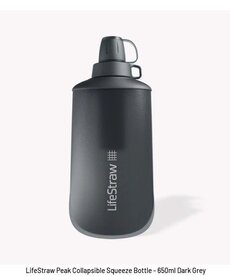 LifeStraw LifeStraw Peak Series Collapsible Squeeze Bottle - 650ml - Dark Grey