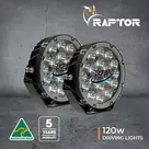Ultravision Raptor 120W 9in LED Driving Lights - Pair (inc harness) 5700k