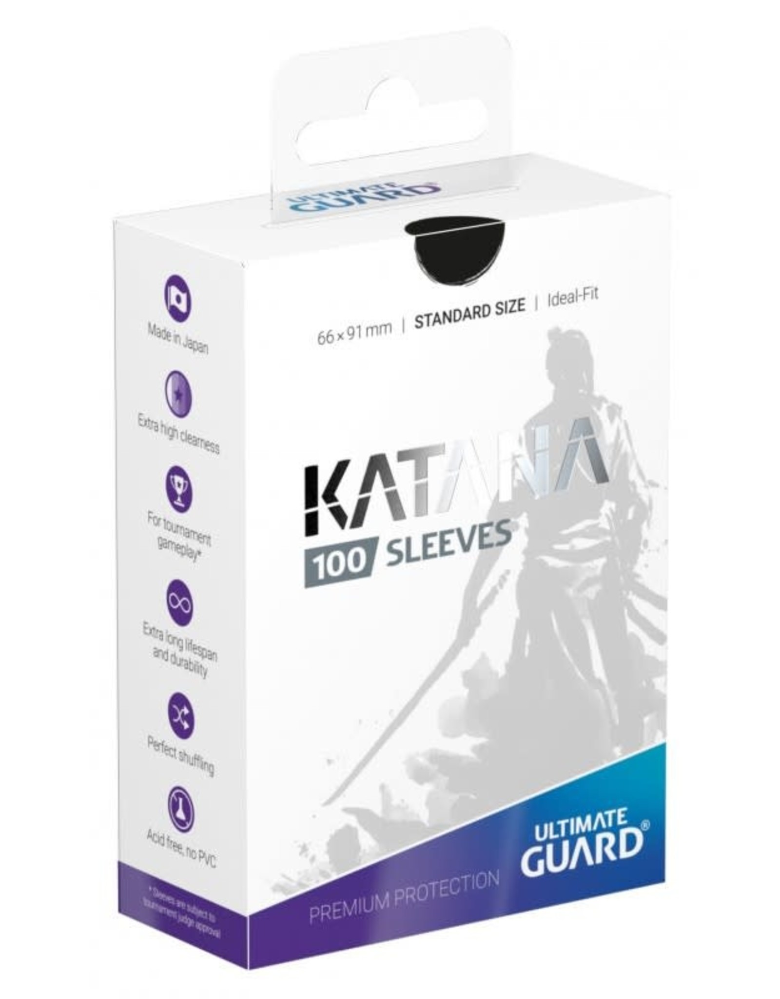 Ultimate Guard Katana Sleeves 100 Black Kingslayer Games