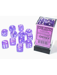 Chessex Borealis Purple/white 16mm d6 Dice Block