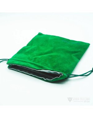 Die Hard Dice Satin Lined Velvet Bag - Medium Green