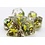 Foam Brain Yellow Starfish and Seaweed RPG Dice Set