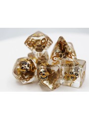 Foam Brain Silver Pirate Skull RPG Dice Set