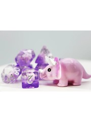 Foam Brain Pink Triceratops RPG Dice Set