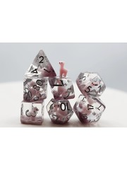 Foam Brain Pink Alpaca RPG Dice Set