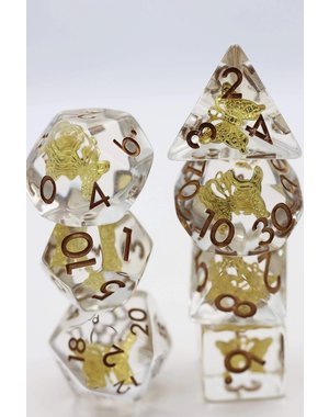 Foam Brain Gilded Butterfly RPG Dice Set